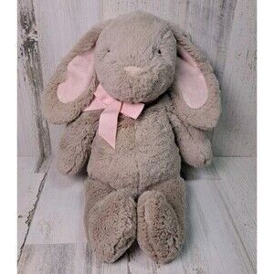 Pottery Barn Kids Rabbit Bunny Plush Huggable Play Toy Stuffed Animal Gray Brown